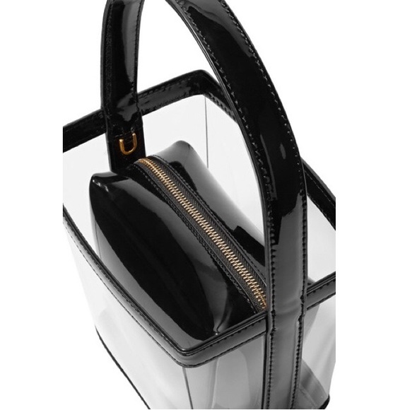 STAUD Clear PVC + Black Patent Tote – Chic Minimalist Must-Have (NWT) - Picture 3 of 8